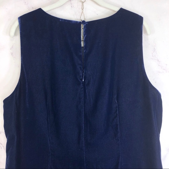 J. Crew velvet ruffle-hem sleeveless dress Sz 14 - Picture 4 of 7